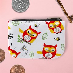 Seamless Pattern Vector Owl Cartoon With Bugs Mini Coin Purse from ArtsNow.com Back