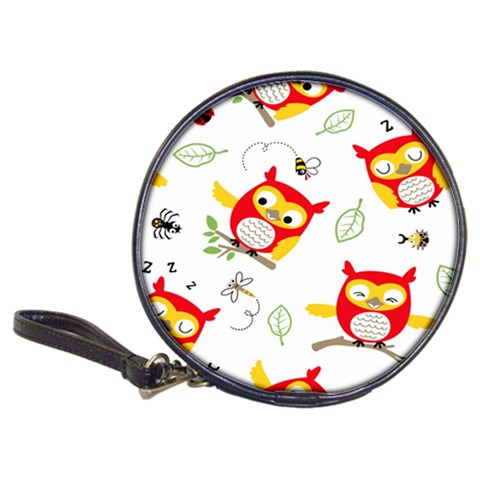 Seamless Pattern Vector Owl Cartoon With Bugs Classic 20 Front