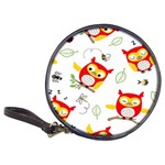 Seamless Pattern Vector Owl Cartoon With Bugs Classic 20-CD Wallets