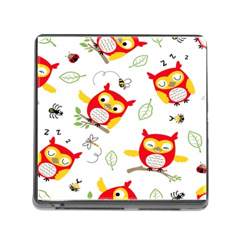 Seamless Pattern Vector Owl Cartoon With Bugs Memory Card Reader (Square 5 Slot) from ArtsNow.com Front
