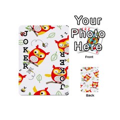 Seamless Pattern Vector Owl Cartoon With Bugs Playing Cards 54 Designs (Mini) from ArtsNow.com Front - Joker1