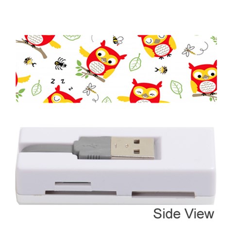 Seamless Pattern Vector Owl Cartoon With Bugs Memory Card Reader (Stick) from ArtsNow.com Front