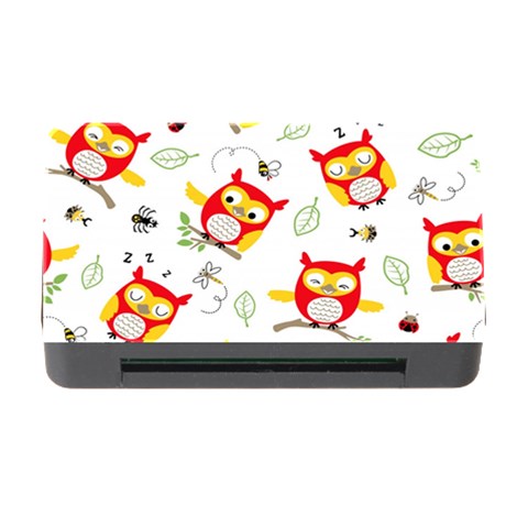 Seamless Pattern Vector Owl Cartoon With Bugs Memory Card Reader with CF from ArtsNow.com Front