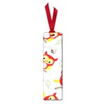 Seamless Pattern Vector Owl Cartoon With Bugs Small Book Marks