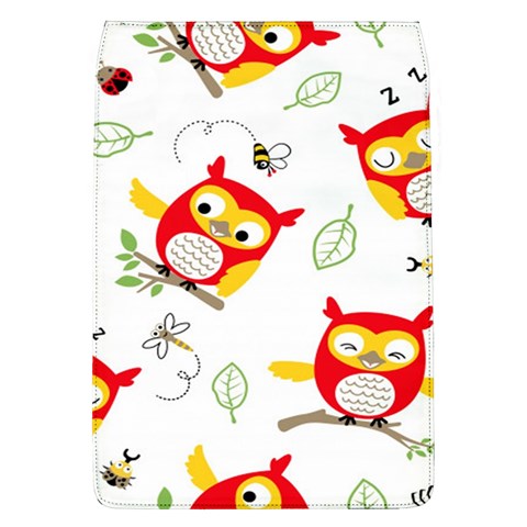 Seamless Pattern Vector Owl Cartoon With Bugs Removable Flap Cover (L) from ArtsNow.com Front