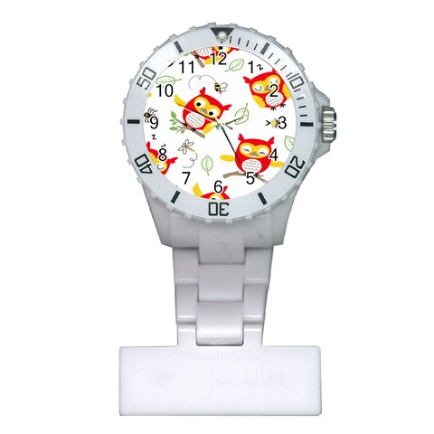 Seamless Pattern Vector Owl Cartoon With Bugs Plastic Nurses Watch from ArtsNow.com Front