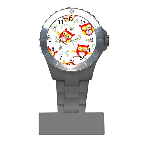 Seamless Pattern Vector Owl Cartoon With Bugs Plastic Nurses Watch from ArtsNow.com Front