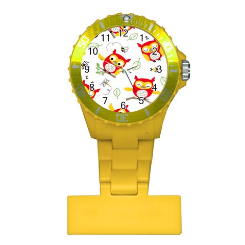 Seamless Pattern Vector Owl Cartoon With Bugs Plastic Nurses Watch from ArtsNow.com Front
