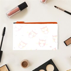 Seamless Pattern Vector Owl Cartoon With Bugs Cosmetic Bag (XS) from ArtsNow.com Front
