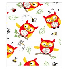 Seamless Pattern Vector Owl Cartoon With Bugs Duvet Cover Double Side (California King Size) from ArtsNow.com Back