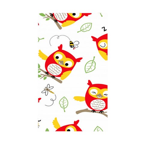 Seamless Pattern Vector Owl Cartoon With Bugs Duvet Cover Double Side (Single Size) from ArtsNow.com Back