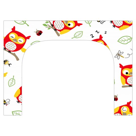 Seamless Pattern Vector Owl Cartoon With Bugs Toiletries Pouch from ArtsNow.com Front