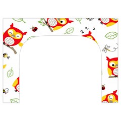 Seamless Pattern Vector Owl Cartoon With Bugs Toiletries Pouch from ArtsNow.com Front