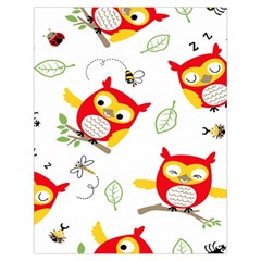 Seamless Pattern Vector Owl Cartoon With Bugs Toiletries Pouch from ArtsNow.com Back