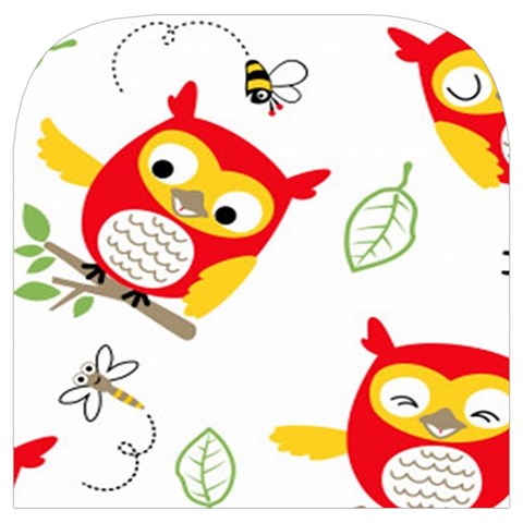 Seamless Pattern Vector Owl Cartoon With Bugs Toiletries Pouch from ArtsNow.com Cover