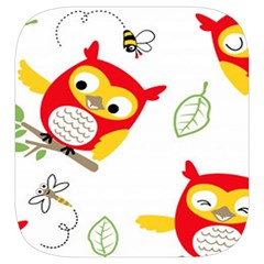 Seamless Pattern Vector Owl Cartoon With Bugs Toiletries Pouch from ArtsNow.com Side Right