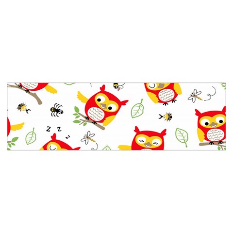 Seamless Pattern Vector Owl Cartoon With Bugs Toiletries Pouch from ArtsNow.com Hand Strap