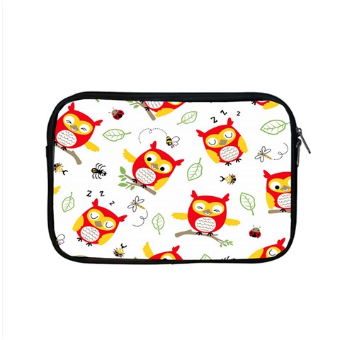 Seamless Pattern Vector Owl Cartoon With Bugs Apple MacBook Pro 15  Zipper Case from ArtsNow.com Front