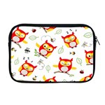 Seamless Pattern Vector Owl Cartoon With Bugs Apple MacBook Pro 17  Zipper Case