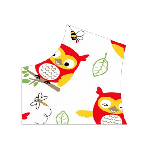 Seamless Pattern Vector Owl Cartoon With Bugs Women s Button Up Vest from ArtsNow.com Top Left