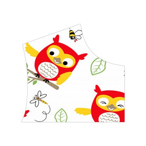 Seamless Pattern Vector Owl Cartoon With Bugs Women s Button Up Vest from ArtsNow.com Top Right