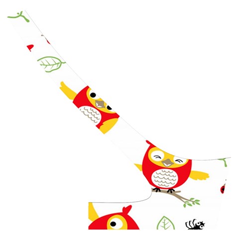 Seamless Pattern Vector Owl Cartoon With Bugs Cross Back Hipster Bikini Set from ArtsNow.com Back Right