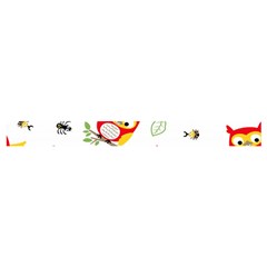 Seamless Pattern Vector Owl Cartoon With Bugs Cross Back Hipster Bikini Set from ArtsNow.com Waistband