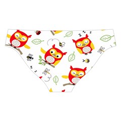 Seamless Pattern Vector Owl Cartoon With Bugs Cross Back Hipster Bikini Set from ArtsNow.com Back Under