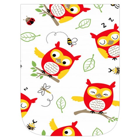 Seamless Pattern Vector Owl Cartoon With Bugs Waist Pouch (Small) from ArtsNow.com Front Pocket