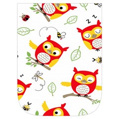 Seamless Pattern Vector Owl Cartoon With Bugs Waist Pouch (Small) from ArtsNow.com Front Pocket