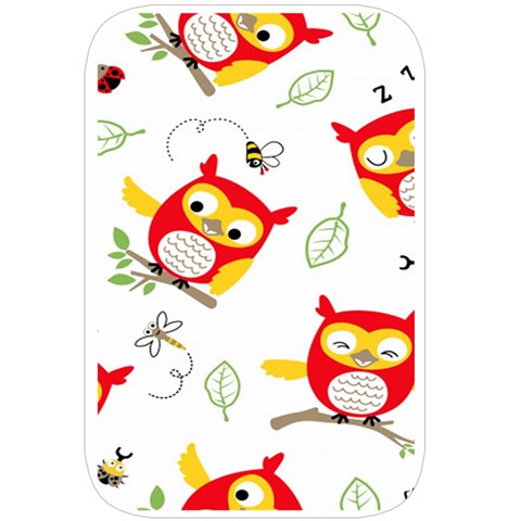 Seamless Pattern Vector Owl Cartoon With Bugs Belt Pouch Bag (Large) from ArtsNow.com Back