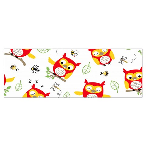 Seamless Pattern Vector Owl Cartoon With Bugs Wristlet Pouch Bag (Small) from ArtsNow.com Bottom