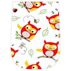 Seamless Pattern Vector Owl Cartoon With Bugs Wristlet Pouch Bag (Small) from ArtsNow.com Left Side