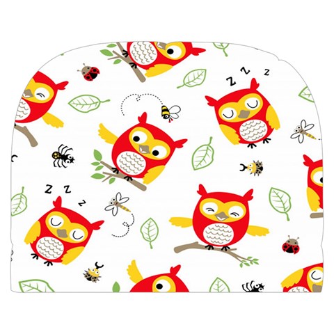 Seamless Pattern Vector Owl Cartoon With Bugs Make Up Case (Small) from ArtsNow.com Front