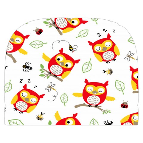 Seamless Pattern Vector Owl Cartoon With Bugs Make Up Case (Large) from ArtsNow.com Back