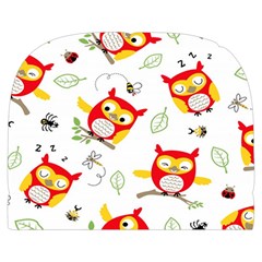 Seamless Pattern Vector Owl Cartoon With Bugs Make Up Case (Large) from ArtsNow.com Back