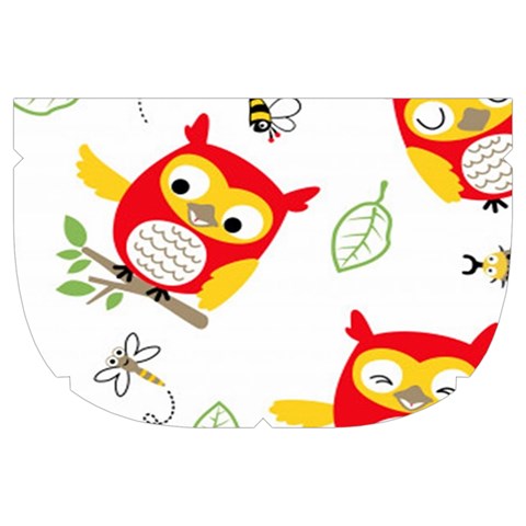 Seamless Pattern Vector Owl Cartoon With Bugs Make Up Case (Large) from ArtsNow.com Side Left