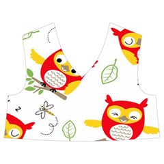 Seamless Pattern Vector Owl Cartoon With Bugs Kids  Midi Sailor Dress from ArtsNow.com Front Top