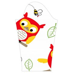 Seamless Pattern Vector Owl Cartoon With Bugs Kids  Midi Sailor Dress from ArtsNow.com Sleeve Left