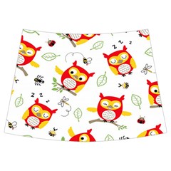 Seamless Pattern Vector Owl Cartoon With Bugs Kids  Midi Sailor Dress from ArtsNow.com Front Skirt