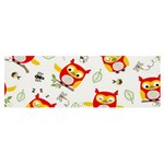Seamless Pattern Vector Owl Cartoon With Bugs Banner and Sign 6  x 2 