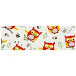 Seamless Pattern Vector Owl Cartoon With Bugs Banner and Sign 9  x 3 
