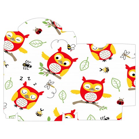 Seamless Pattern Vector Owl Cartoon With Bugs Playing Cards Single Design (Rectangle) with Custom Box from ArtsNow.com Poker Box