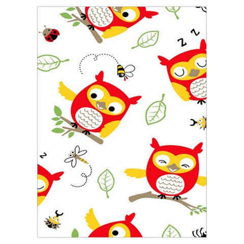 Seamless Pattern Vector Owl Cartoon With Bugs Playing Cards Single Design (Rectangle) with Custom Box from ArtsNow.com Card