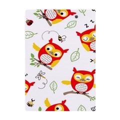Seamless Pattern Vector Owl Cartoon With Bugs A5 Acrylic Clipboard from ArtsNow.com Back