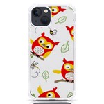Seamless Pattern Vector Owl Cartoon With Bugs iPhone 13 TPU UV Print Case