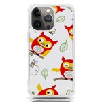 Seamless Pattern Vector Owl Cartoon With Bugs iPhone 13 Pro TPU UV Print Case