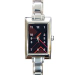 Gradient Geometric Shapes Dark Background Design Rectangle Italian Charm Watch