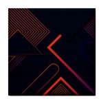 Gradient Geometric Shapes Dark Background Design Tile Coaster