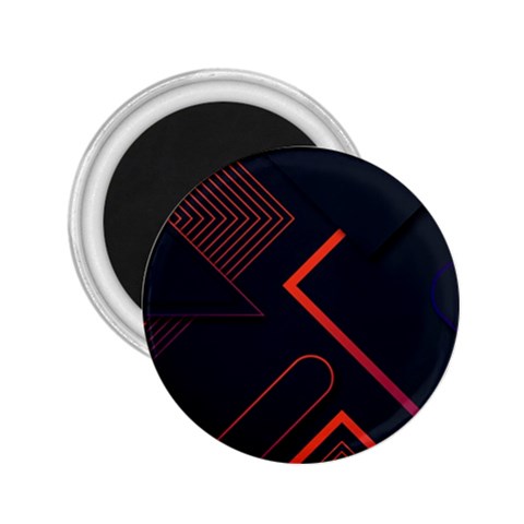 Gradient Geometric Shapes Dark Background Design 2.25  Magnets from ArtsNow.com Front